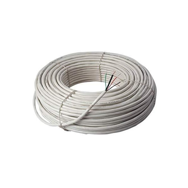 Busicorp CCTV WIRE CABLE 3+1 Full Copper- 90 METER (100 YARDS) White 90 m Wire  (white) (HISECURECABLE90MTR)