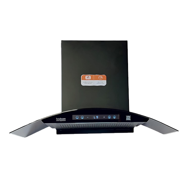 Hindware DIVINA BLDC 90 Auto Clean Wall Mounted BLACK 1400 CMH Chimney (DIVINA90CMBLDC)