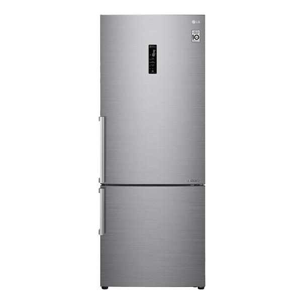 LG 494 L Frost Free Double Door Inverter Technology Star Refrigerator  (Shiny Steel) (GCB569BLCF)