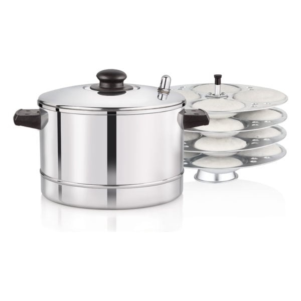 Premier Stainless Steel Induction Compatible 4 Plate Idly Cooker (4PLATEIDLYCOOKERSS)