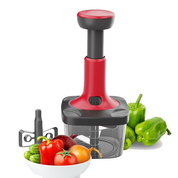 Lifelong Push Chopper 650ml | Compact and Efficient Vegetable, Onion, and Garlic Chopper, Essential Manual Kitchen Cutter for Quick and Easy Food Preparation, Ideal for Small Kitchens and Meal Prep (OGCHOPPERPUSH650ML)