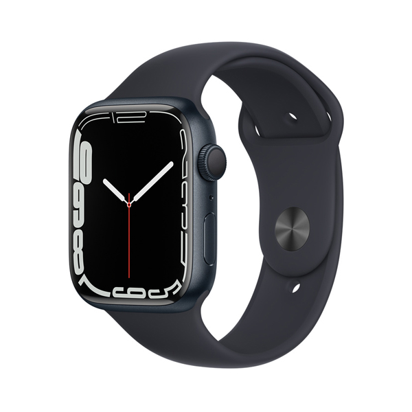 Apple Watch Series 7 (GPS, 45mm) - Midnight Aluminium Case with Midnight Sport Band - Regular (IWS7GPS45MMMIDNIGHT)