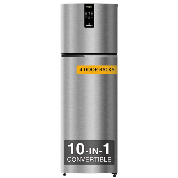Whirlpool Intellifresh Pro 308L 2 Star Convertible Frost Free Double Door Refrigerator (Gravity Black, IFPROINVCNV355GRB2SY)