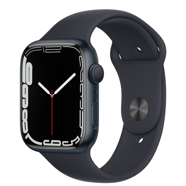 Apple Watch Series 7 (GPS, 45mm) - Midnight Aluminium Case with Midnight Sport Band - Regular (IWS7CELL45MMMIDNIGHT)