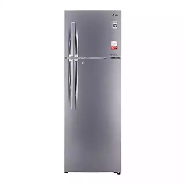 LG 335 L Frost Free Double Door 3 Star (2020) Refrigerator  (Shiny Steel) (GLS372RPZY)