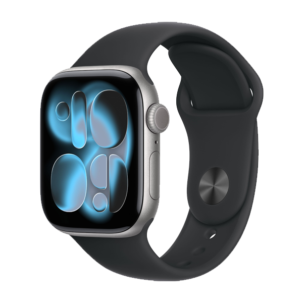 Apple Watch Series 11 GPS+Cellular with Black Sport Band - S/M (IWS11CEL42SGRALMF8A4)