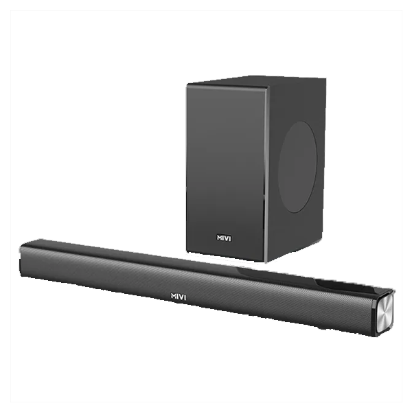MIVI Fort R240 240W Bluetooth Soundbar with Remote (Cinematic Sound, 2.1 Channel, Black, MIVISBFORTR240)