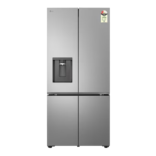 LG 604 L 2 Star French Door Refrigerator (Water Dispenser, Fresh Converter+, DoorCooling+, Prime Silver Finish, GVF25FFLJB)