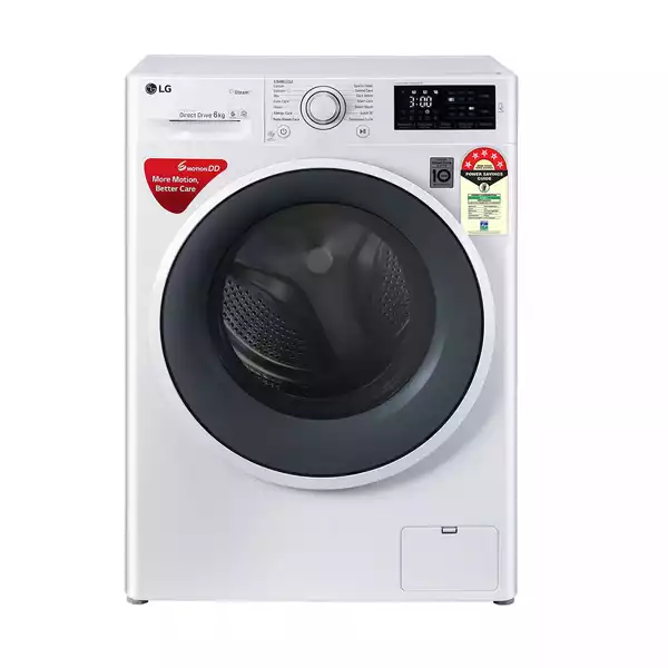LG 6 KG Fully Automatic Front Load Washing Machine with Steam (FHT1006ZNW)