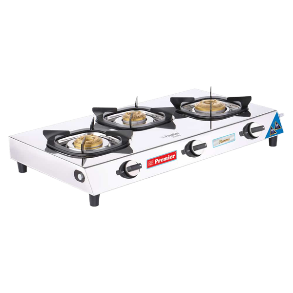 Premier Flamma Stainless Steel LPG Stove 3 Burner (4BSSFLAMMA)