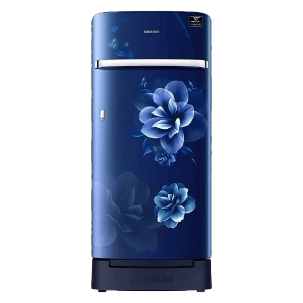 Samsung 198 L 4 Star Inverter Direct Cool Single Door Refrigerator(Camellia Blue, Base Stand with Drawer) (RR21A2F2X9U)