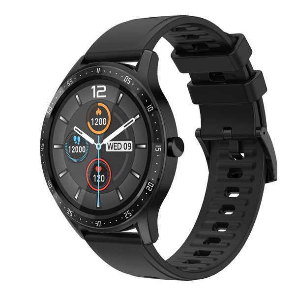 Fire-Boltt 360 SpO2 Full Touch Large Display Round Smart Watch with in-Built Games, 8 Days Battery Life, IP67 Water Resistant with Blood Oxygen and Heart Rate Monitoring (Black) (FBSW360BSW003)