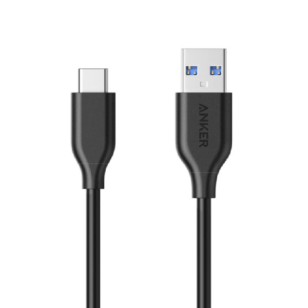 Anker Powerline+ 3ft USB-C to USB-A Cable with Pouch (Black) (AKCBPOWERLINECTOB3.0)