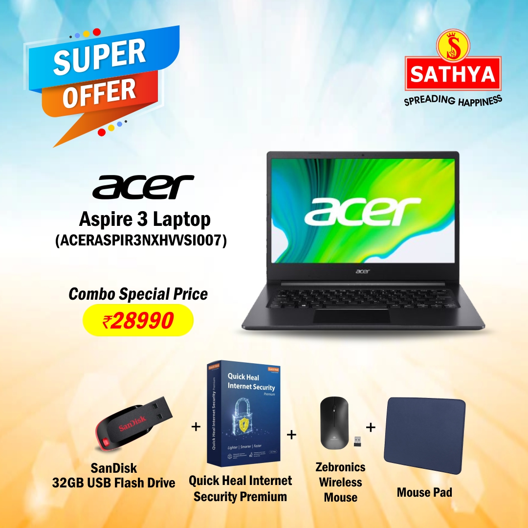 ACER LAPTOP + COMPUTER ACCESSORIES Combo