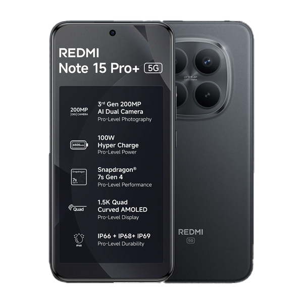 Redmi Note 15 Pro Plus 5G 12GB RAM, 256GB (RN15PROPLUS5G12256GB)