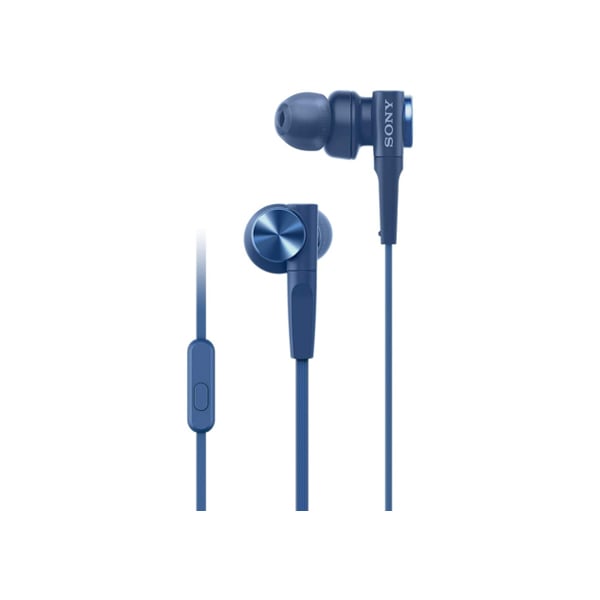 Sony XB55AP Wired Headset with Mic  (Blue, In the Ear) (SONYWHPMDRXB55AP)
