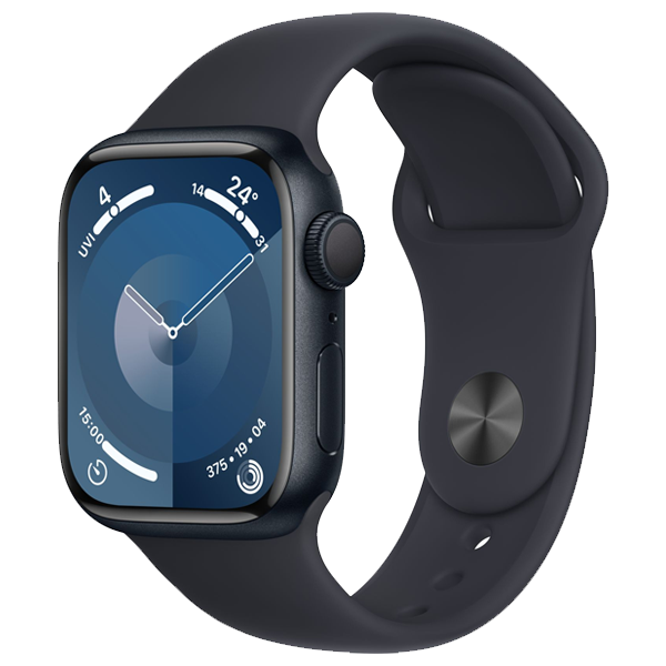 Apple Watch Series 9 GPS 41mm Midnight Aluminium Case with Midnight Sport Band - M/L (IWS9GPS41MMMIALMR8X3)