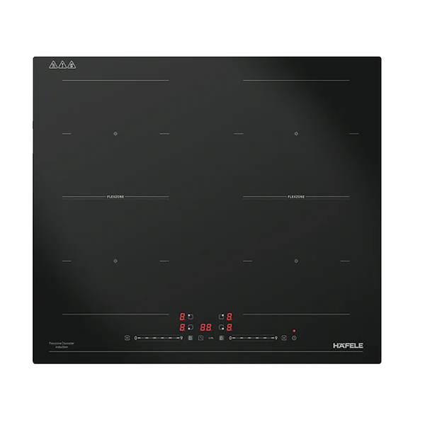 Hafele Nero 60 cm Built-In Induction Hob (4 Zones, Flex Zone, PowerBoost, Touch Control, INDCOOKNERO60)