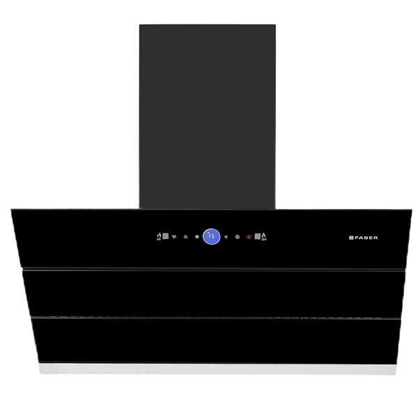 Faber Hood Comet BLDC FL HC BK 90 Wall Mounted Chimney (COMEBLDCFLHCSCBKIN90)