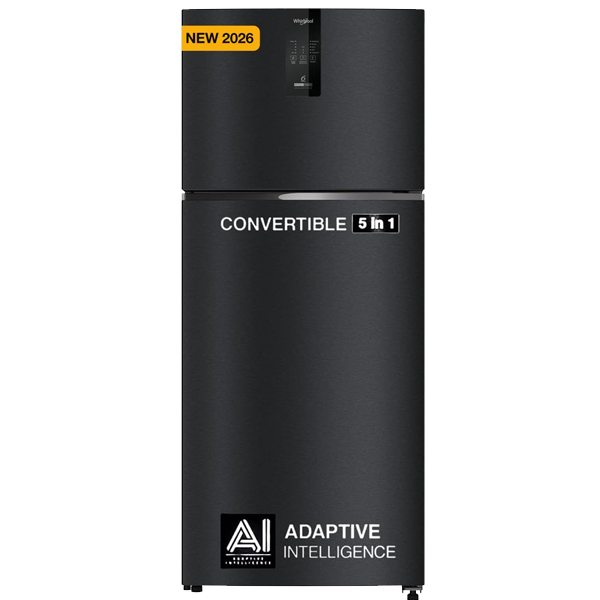 Whirlpool 411L 2 Star IntelliFresh Convertible Inverter Frost Free Double Door Refrigerator (IFINVCNV455GRABLK2SY)