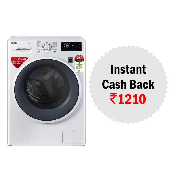 LG 6.5 kg Front Loading Fully Automatic Washing Machine (Luxury Silver) (FHT1265ANL)