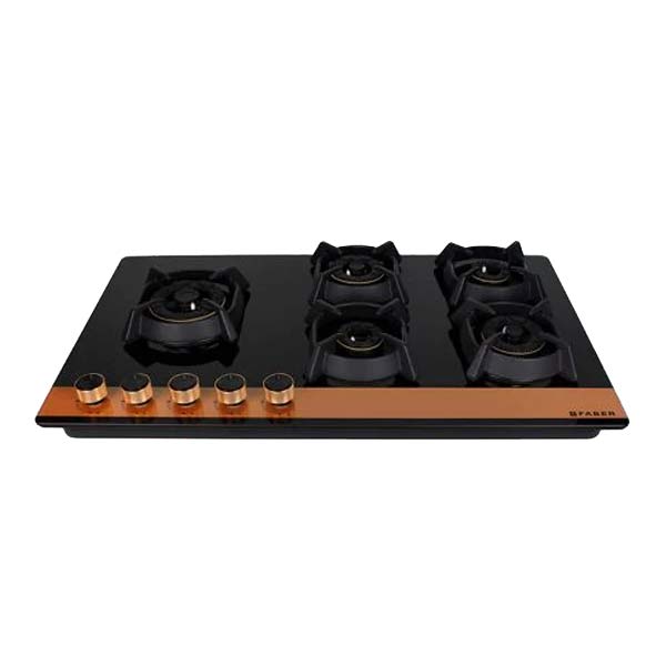 Faber Utopia Pro HT 905 BR CI 5 Burner Automatic Electric Hob (UTOPIAPROHT905BRCI, Black)