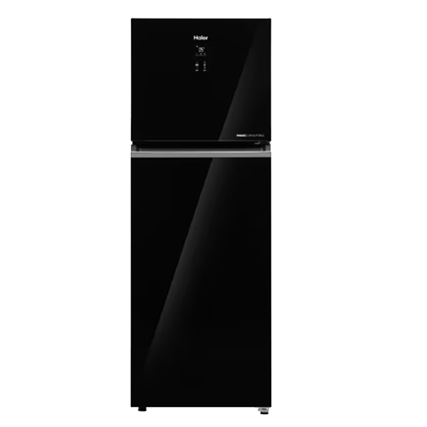 Haier 358L 2 Star Black Glass Double Door Refrigerator (HRF4082PLKGA)