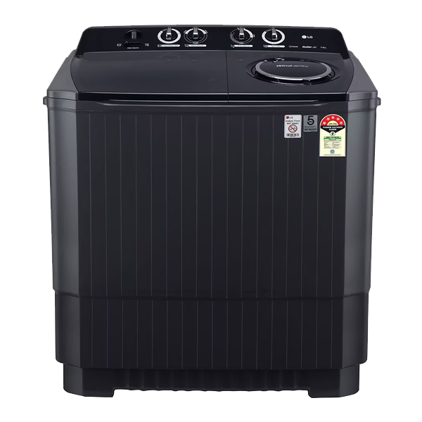 LG 11.5Kg Semi Automatic Top Load Washing Machine Roller Jet Pulsator + Soak (Middle Black, P115ASKAZ)