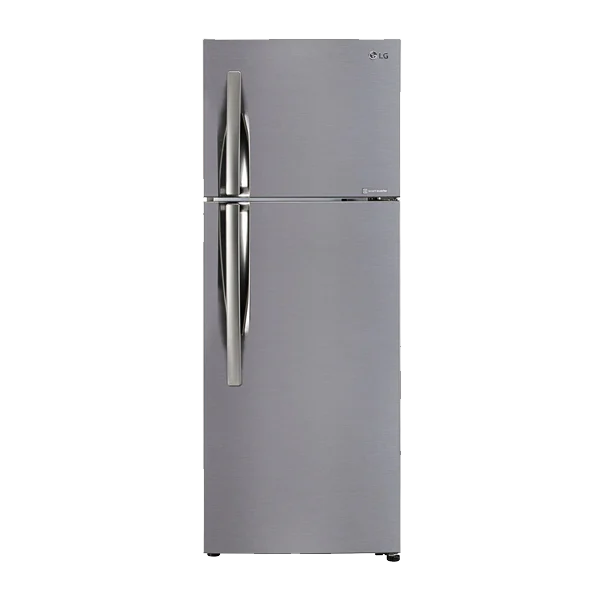 LG 284 L 2 Star Inverter Frost-Free Double Door Refrigerator (Shiny Steel) (GLC302KPZY)