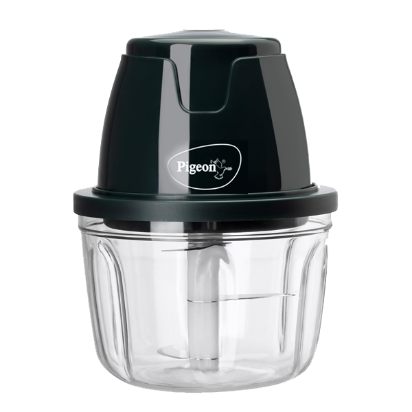 Pigeon Zoom Electric Chopper 350 ml, Portable with 3 Stainless Steel Blades for Effortlessly Chopping Vegetables and Fruits - Green, 30 Watts (PGZOOM350ML)