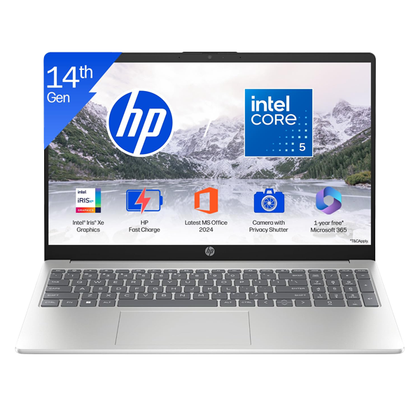 HP Intel Core C5-120U 15.6" 39.6 Cm 15-fd0225TU Thin & Light Laptop (16GB/ 512GB SSD/ Full HD Display/ Intel Graphics/ Windows 11 Home (HP15FD0225TU)