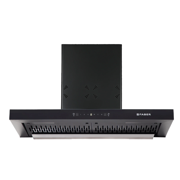 FABER Hood Cygnus Smart IN 3D HC SC FL BK 90 Wall Mounted Chimney (CYGNUSMT3DINHCSCFL90)