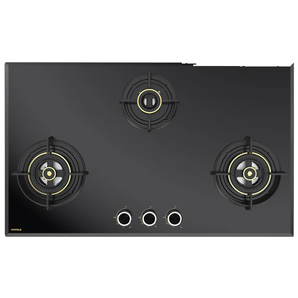 Hafele Altius FS 390 90 cm 3 Burner Built-In Hob with Full Brass Burners (ALTIUSFS390)
