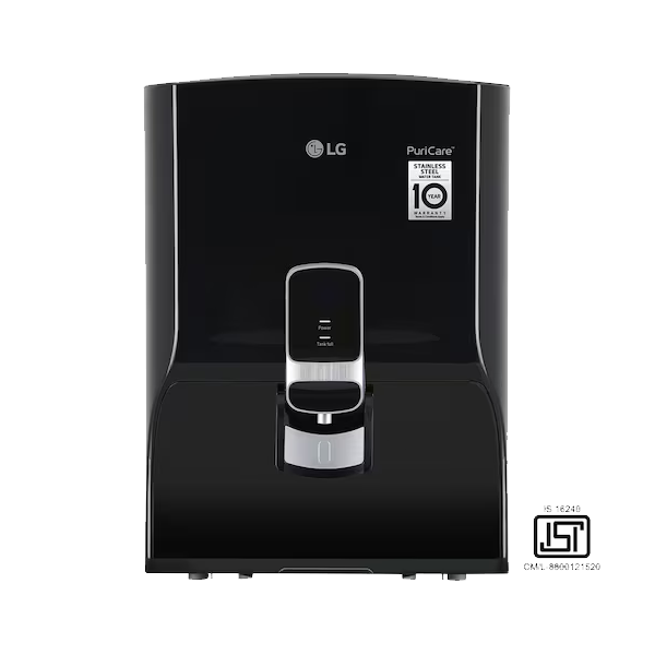 LG PuriCare 8L RO + Carbon Filter Water Purifier with Multi Stage Filtration (Solid Black, WW131NF)