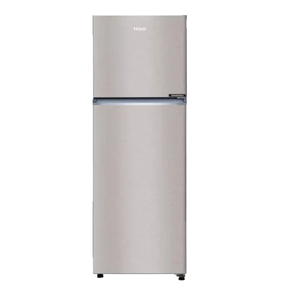 Haier 240L Frost Free Double Door Refrigerator Flat Door (Brushline Silver, 2 Star, HRF2902IBBSA)