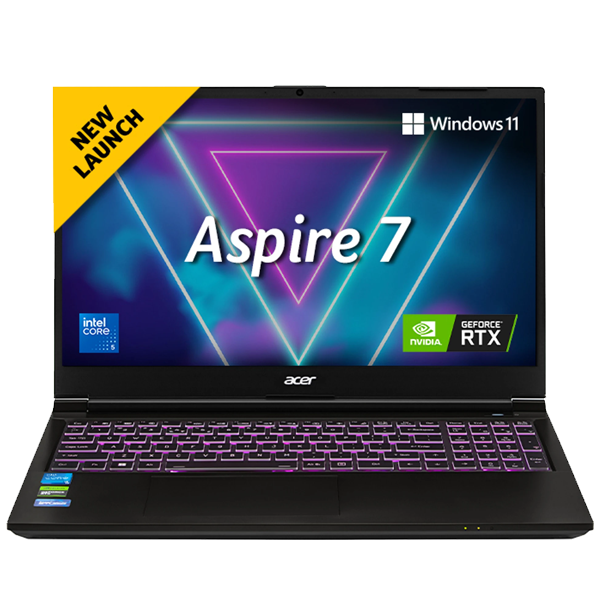Acer Aspire 7, Gaming Laptop, Intel Core 5-210H processor, NVIDIA GeForce RTX 3050 6GB GDDR6, 16 GB RAM, 512 GB SSD, FHD (ACERUNU35SI00BA715C5)
