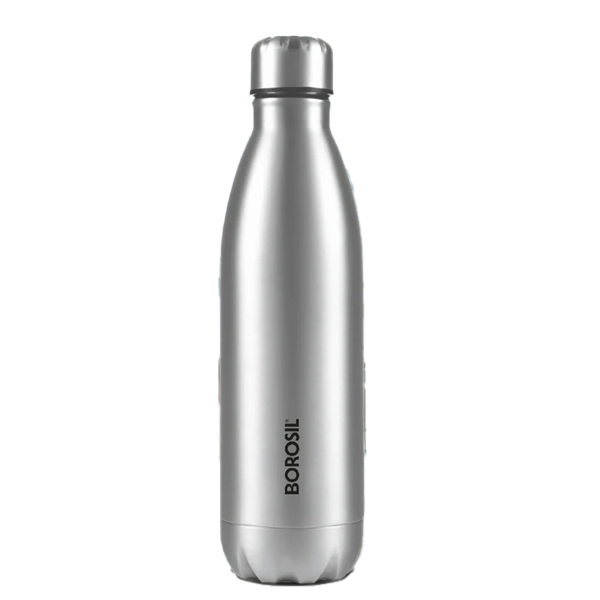 Borosil 1L Hydra Bolt Single Wall Stainless Steel Water Bottle (BRSWBSS1L)