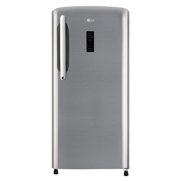 LG 204 L Single Door Refrigerator with Smart Inverter Compressor in Shiny Steel Color (GLB211CPZY)