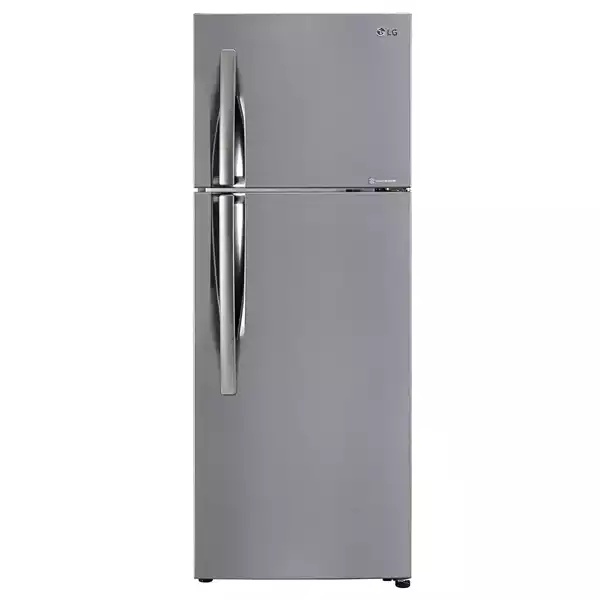 LG 308 Litres 2 Star Inverter Frost-Free Double Door Refrigerator (Shiny Steel) (GLC322KPZY)