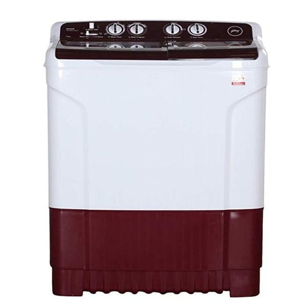 Godrej 7.5 Kg Semi-Automatic Top Loading Washing Machine (Wine Red) (WSEDGE755.0TB3MWNRD)