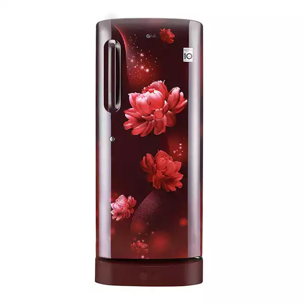 LG 235 L Direct Cool Single Door 4 Star Refrigerator with Base Drawer  (Scarlet Charm) (GLD241ASCD)