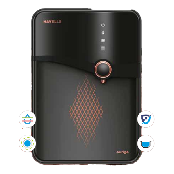 Havells 6.5L AURIGA RO UV Water Purifier,Black (AURIGAROUV)