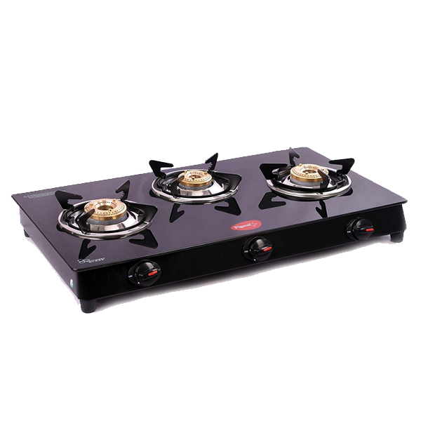 Pigeon by Stoverkraft Scarlet 3 Burner Glass Cook Top Stainless Steel (PGSCARLET3B)