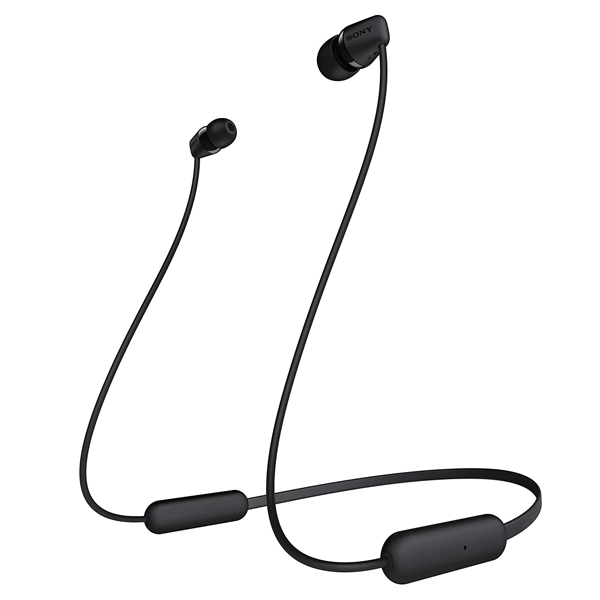 Sony WI-C200 Wireless In-Ear Headphones with 15 Hours Battery Life, Quick Charge, Magnetic Earbuds for Tangle Free Carrying,Metallic Finish, Bluetooth ver 5.0, Headset with mic for phone calls (Black)(SONYHPWIC200)