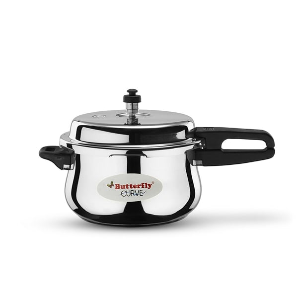 Butterfly Curve 5.5 L Induction Bottom Pressure Cooker  (Stainless Steel) (5.5LBLUELINECURVE)