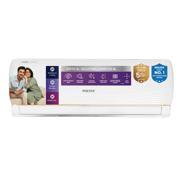 VOLTAS 183INV VERTIS AI ZEST GOLD Convertible 1.5 Ton 3 Star Inverter Split AC with Hidden Display (2026 Model, Copper Condenser, 1.5T183INVERAIZG3SIU)