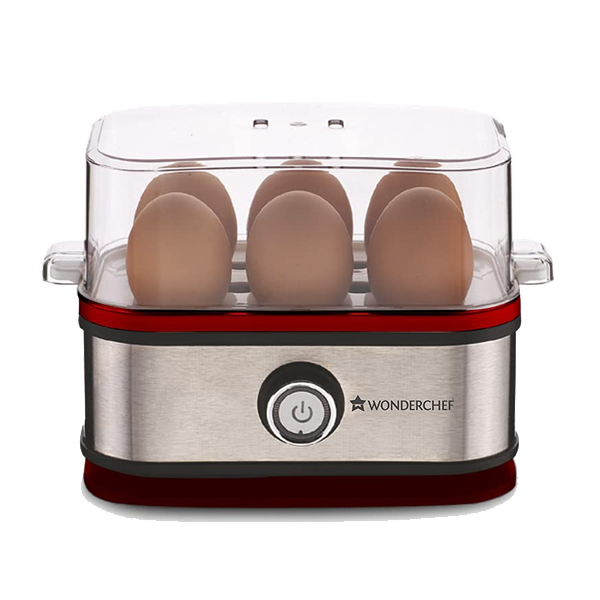WONDERCHEF Egg Boiler Crimson Edge With 6 Egg Poacher, 400W, Auto Switch Off, Alarm Function (WCEGBOLERCRIMSONEDGE)
