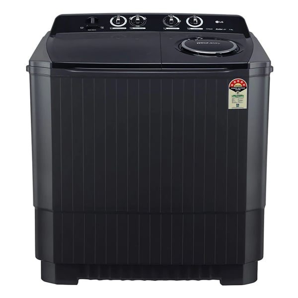LG 11 kg 5 Star Semi-Automatic Top Loading Washing Machine (P1155SKAZ, Middle Black)