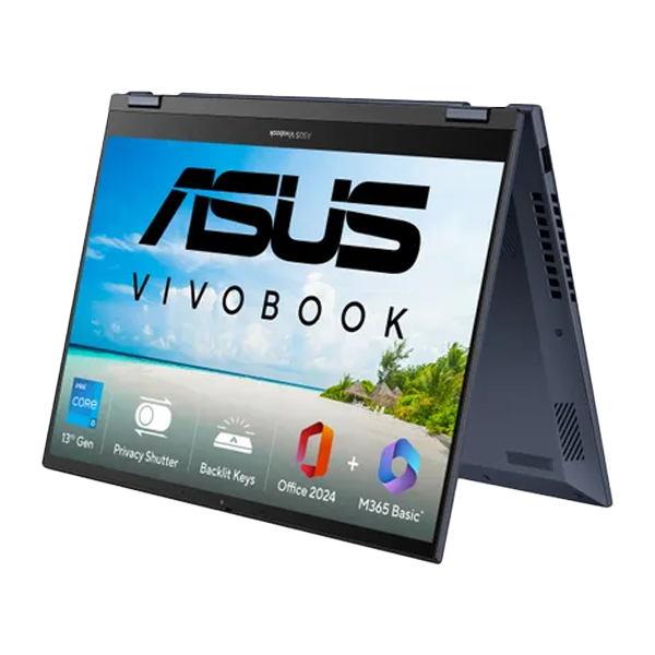 ASUS Vivobook S14 Flip, 2-in-1 Laptops,Intel Core i5-13420H (16GB/512GB/Intel UHD Graphics/35.56 cms (14) WUXGA Tch/Windows 11 Home/Office Home 2024 + M365 Basic (1 Year Validity)) (ASUS14FLIPTP3402VAO)