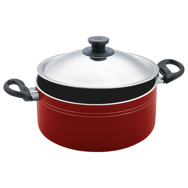 Pigeon Non-Stick Biriyani Pot with Lid (8.5 L, Red, PGNSBIRYANIPOT8.5L)